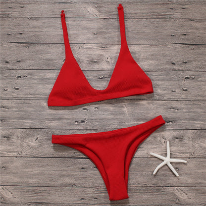 Sexy Bikinis Women Swimsuit Solid Bathing Swim Suit Bikini Set Swimwear Biquini Beachwear