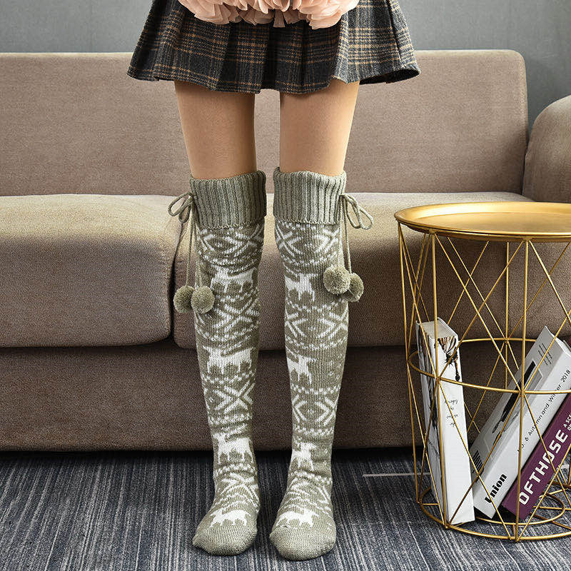 Wool knitted stockings