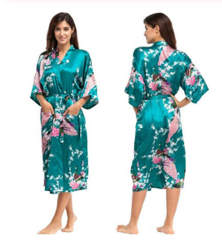 Satin Robes for Brides Wedding Robe Sleepwear Silk