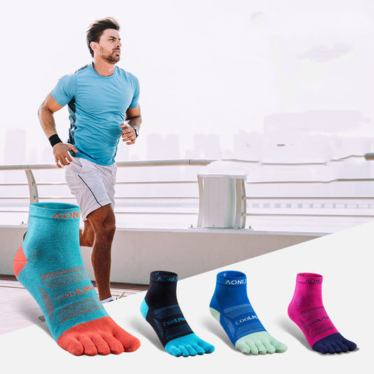 Running and cycling five finger socks